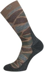 Skarpety merino WLJ. Brązowe skarpetki męskie LASTING, bez wzorów, z elastanu. Za 49.10 zł.
