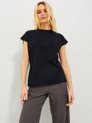 JJXX Koszulka w kolorze czarnym rozmiar: XL. Czarne bluzki damskie JJXX, xl, bez wzorów, z bawełny, bez kołnierzyka, bez ramiączek. Za 39.99 zł.