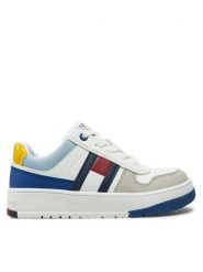 Tommy Hilfiger Sneakersy Flag Low Cut Lace-Up Sneaker T3X9-33863-1269 M Biały. Białe trampki i tenisówki chłopięce Tommy Hilfiger, bez wzorów, ze skóry, bez zapięcia. Za 219.99 zł.