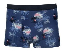 Bokserki Obcisłe, Granatowe z Flamingiem Bawełniane, Majtki z Elastanem -ALTIES. Niebieskie bokserki męskie Alties, bez wzorów, z bawełny. Za 35.00 zł.