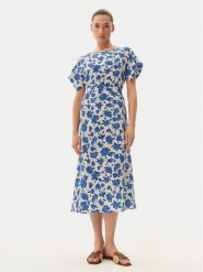 Weekend Max Mara Sukienka letnia Cannes 2515221092 Niebieski Regular Fit. Niebieskie sukienki damskie Weekend Max Mara, na lato, bez wzorów, z jedwabiu, bez kołnierzyka, bez ramiączek. Za 1,939.00 zł.