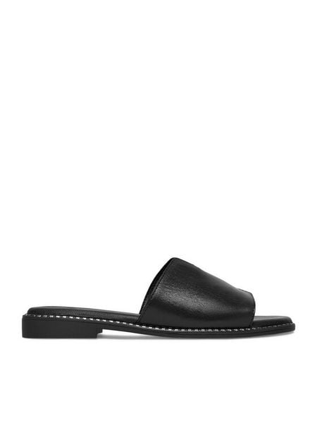 Lasocki Klapki CEO-RST-KM215-01 Czarny. Czarne klapki damskie Lasocki, bez wzorów, ze skóry, bez obcasa. Za 139.99 zł.