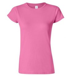 Koszulka Damska Krótki Rękaw Soft Style. Fioletowe t-shirty damskie Gildan, s, bez wzorów, bez kołnierzyka. Za 28.99 zł.