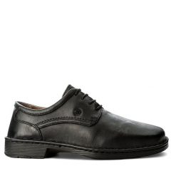 Półbuty Josef Seibel. Czarne buty wizytowe męskie Josef Seibel, bez zapięcia. Za 269.99 zł.