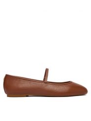 LAUREN RALPH LAUREN Baleriny 802977874002 Brązowy. Brązowe baleriny damskie Lauren Ralph Lauren, bez wzorów, ze skóry, bez obcasa. Za 599.99 zł.