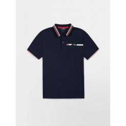 Koszulka polo męska TBS Selimpol. Czerwone koszulki polo męskie Tbs, l, bez ramiączek, żeglarskie. Za 319.00 zł.