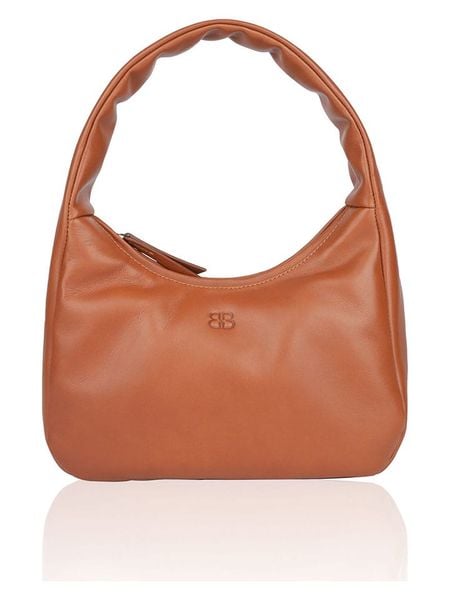 Bellicci Skórzana torebka "Kimbry" w kolorze jasnobrązowym - 27 x 22 x 8 cm rozmiar: onesize. Brązowe torebki klasyczne damskie Bellicci, bez wzorów, z materiału, bez dodatków. Za 204.96 zł.