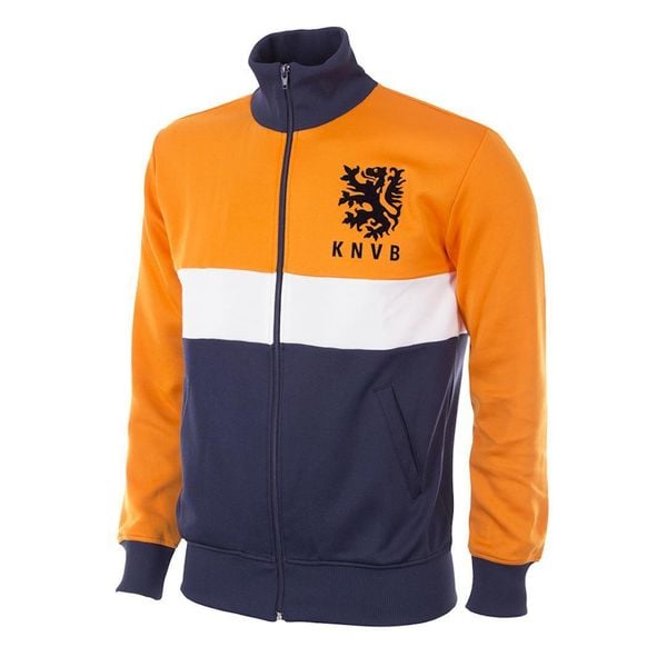 Kurtka/bluza retro piłkarska dla dorosłych - Holandia 1983. Brązowe bluzy bez kaptura męskie COPA FOOTBALL, s, bez wzorów, z materiału, retro, bez kaptura. Za 436.60 zł.