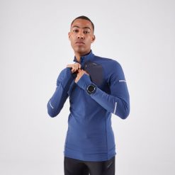 Bluza do biegania męska Kiprun Run 900 Warm. Bluzy bez kaptura męskie KIPRUN, l, z materiału. W wyprzedaży za 139.99 zł.