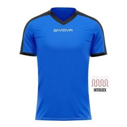 Koszulka piłkarska dla dorosłych Givova Revolution Interlock. Czarne t-shirty sportowe męskie Givova, m, bez ramiączek, do piłki nożnej. Za 64.35 zł.