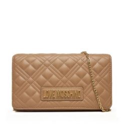 Torebka LOVE MOSCHINO. Brązowe torebki klasyczne damskie Love Moschino, bez wzorów, wizytowe, bez kołnierzyka, bez ramiączek. Za 449.99 zł.