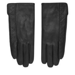 Rękawiczki Damskie Calvin Klein. Czarne rękawiczki damskie CALVIN KLEIN, bez wzorów. Za 389.99 zł.