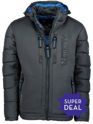 Geographical Norway Kurtka pikowana "Beachwood" w kolorze szarym rozmiar: 3XL. Szare kurtki męskie Geographical Norway, xl, z aplikacjami, ze skóry, bez kaptura. Za 215.21 zł.