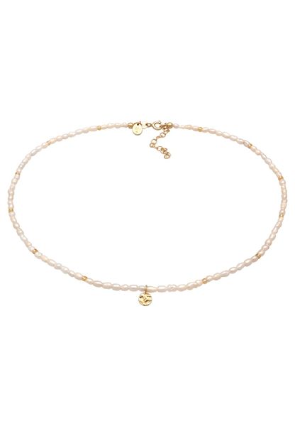 Elli PREMIUM Damski klasyczny elegancki choker z perły hodowlana słodkowodna z pozłacanego srebra 925 Sterling Silver Naszyjniki 1 ct. Szare naszyjniki damskie Elli PREMIUM, na co dzień, pozłacane. Za 498.99 zł.