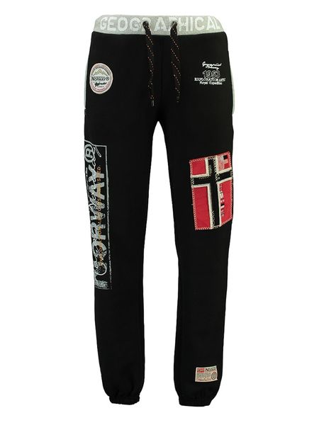 Geographical Norway Spodnie dresowe "Myer" w kolorze czarnym rozmiar: M. Czarne spodnie dresowe męskie Geographical Norway, bez wzorów, z dresówki. Za 112.10 zł.