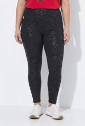 Damskie Legginsy treningowe wysoki stan szybkoschnący materiał elastyczny pas. Czarne legginsy sportowe damskie Ulla Popken, plus size, bez wzorów, z elastanu, z podwyższonym stanem. Za 239.99 zł.