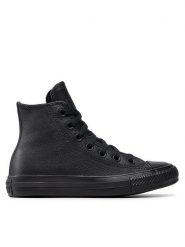 Converse Trampki Chuck Taylor All Star HI 135251C Czarny. Czarne trampki i tenisówki damskie Converse, bez wzorów, ze skóry. Za 239.99 zł.