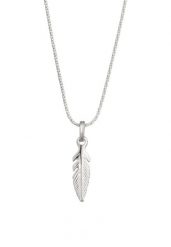 KUZZOI Naszyjnik Mężczyźni Pióro Łańcuszek sznurkowy 925 Sterling Silver 50 cm Naszyjniki 1 ct Męskie. Szare biżuteria dla mężczyzn KUZZOI, srebrne. Za 283.99 zł.
