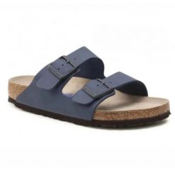 Klapki męskie Birkenstock Arizona regular. Niebieskie klapki i japonki męskie Birkenstock, z jeansu. Za 287.00 zł.
