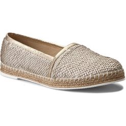 Espadryle NEŚCIOR - 098-F Złoty C. Brązowe espadryle damskie Neścior, bez wzorów, ze skóry, bez obcasa, na płaskiej podeszwie. W wyprzedaży za 159.00 zł.