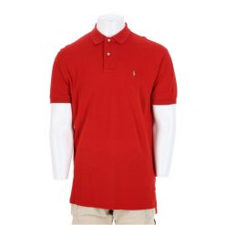 Second life - Koszulka polo męska Polo Ralph Lauren - Jak nowy. Czerwone koszulki polo męskie Ralph Lauren, l, bez wzorów, z materiału, bez ramiączek. Za 127.76 zł.