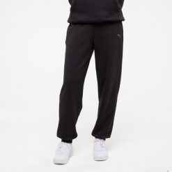 Spodnie fitness damskie Puma. Czarne spodnie sportowe damskie Puma, l, z bawełny, na fitness i siłownię. Za 129.99 zł.