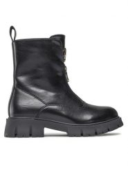 DeeZee Botki CS5907-05 Czarny. Czarne botki dziewczęce DeeZee, bez wzorów, ze skóry, bez ramiączek. Za 159.99 zł.