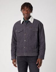 WRANGLER ANTIFIT SHERPA MĘSKA KURTKA SZTRUKSOWA SZTRUKS FADED BLACK W441WLXV6. Czarne kurtki męskie Wrangler, m, bez wzorów, z jeansu, bez kaptura. Za 259.99 zł.