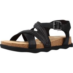 Sandały CLARKS BRYNN AVE Czarny. Czarne sandały damskie Clarks, bez wzorów, ze skóry, bez obcasa. Za 171.99 zł.