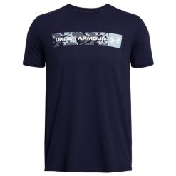 Koszulka Męska 1376830 Camo Stripe T-shirt. Niebieskie t-shirty męskie Under Armour, l, bez wzorów, bez kołnierzyka. Za 163.99 zł.