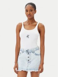 One Teaspoon Top Fine 26605 Biały Slim Fit. Białe topy damskie One Teaspoon, xs, bez wzorów, z bawełny, bez kołnierzyka. Za 119.99 zł.