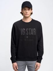 Bluza męska z nadrukiem czarna Ecodort 906. Czarne bluzy bez kaptura męskie Big Star, l. Za 199.99 zł.
