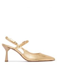 HÖGL Szpilki 1-107911 Złoty. Żółte szpilki HÖGL, bez wzorów, ze skóry, bez obcasa. Za 839.99 zł.