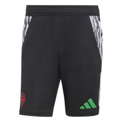 Szorty treningowe Arsenal Tiro 2024/25. Czarne szorty męskie Adidas, bez kołnierzyka. W wyprzedaży za 163.00 zł.