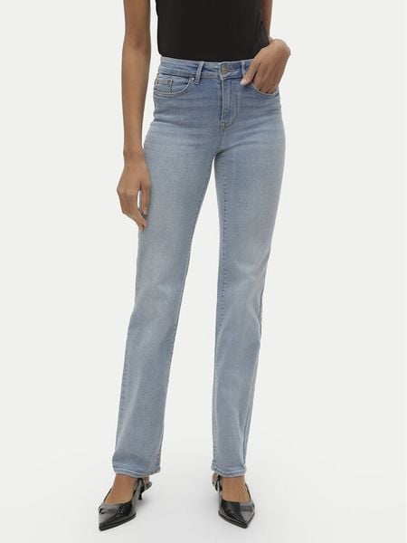 Vero Moda Jeansy Flash 10306824 Niebieski Straight Fit. Niebieskie jeansy damskie Vero Moda. Za 172.99 zł.