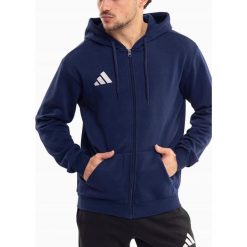 Bluza Męska adidas Entrada 26 z Kapturem Rozsuwana Sportowa Bawełniana XXL. Niebieskie bluzy sportowe męskie Adidas, bez wzorów, z bawełny, sportowe, bez kołnierzyka, bez ramiączek. Za 147.00 zł.