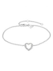 Tamaris Srebrna bransoletka z elementem ozdobnym rozmiar: onesize. Szare bransoletki damskie Tamaris, srebrne. Za 108.99 zł.