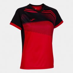 Koszulka do piłki nożnej damska Supernova II. Czarne t-shirty damskie Joma, l, bez wzorów, z poliesteru, bez kołnierzyka. Za 152.50 zł.