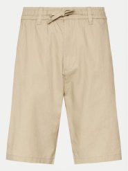 S.Oliver Szorty materiałowe 2143831 Beżowy Relaxed Fit. Brązowe szorty męskie S.Oliver, bez wzorów, z bawełny. Za 129.99 zł.