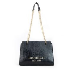Torebka Monnari. Czarne torebki klasyczne damskie Monnari, bez wzorów, bez dodatków. Za 119.99 zł.