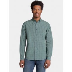 Koszula męska Timberland Micro Plaid Poplin. Zielone koszule męskie Timberland, m, bez wzorów, bez kołnierzyka, bez ramiączek. Za 399.00 zł.