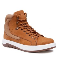 Kozaki Lasocki. Brązowe buty zimowe męskie Lasocki, bez zapięcia. Za 279.99 zł.