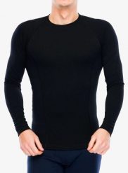 Bluza termoaktywna Sensor Merino DF Tee L/S. Czarne bluzy bez kaptura męskie Sensor, l, z materiału. Za 263.99 zł.
