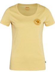 Koszulka damska Fjallraven 1960 Logo T-shirt. Żółte topy sportowe damskie Fjällräven, na lato, s, bez wzorów, z bawełny, bez ramiączek. Za 250.15 zł.