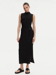 Calvin Klein Sukienka letnia K20K208304 Czarny Slim Fit. Czarne sukienki damskie CALVIN KLEIN, na lato, xxl, bez wzorów, z syntetyku, bez kołnierzyka, bez ramiączek. Za 599.99 zł.