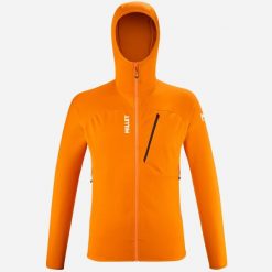 Bluza męska polarowa MILLET M Lokka Hoodie III pomarańczowy. Brązowe bluzy bez kaptura męskie Millet, m, z polaru. Za 348.60 zł.
