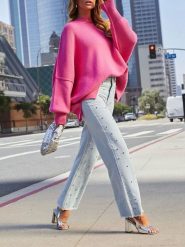 Milan Kiss Sweter w kolorze różowym rozmiar: M. Różowe swetry klasyczne damskie Milan Kiss, m, bez kołnierzyka. Za 152.99 zł.