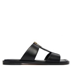 Klapki MICHAEL Michael Kors. Czarne klapki damskie MICHAEL Michael Kors, bez wzorów, bez obcasa. Za 529.99 zł.