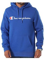 Bluza męska Champion Hooded. Niebieskie bluzy z kapturem męskie CHAMPION, m, z bawełny. Za 221.99 zł.