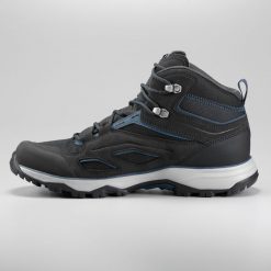 Buty turystyczne męskie Quechua MH100 MID wodoodporne. Czarne buty trekkingowe męskie QUECHUA, z kauczuku, przed kolano, bez zapięcia, trekkingowe. Za 269.99 zł.